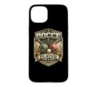 Carcasa para iPhone 15 Plus Squadra Italiana di giocatori di Bocce retrò Bocce Player