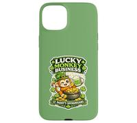 Carcasa para iPhone 15 Plus St Paddy's Shenanigan Lucky Monkeys Irish Monkey Monkey Punch