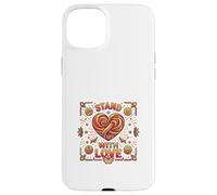 Carcasa para iPhone 15 Plus Stand Together Amor Unidad Corazón Concepto