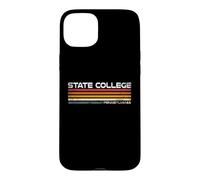 Carcasa para iPhone 15 Plus State College Pennsylvania Retro Rayas Vintage City Design