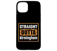 Carcasa para iPhone 15 Plus Straight Outta Birmingham Alabama USA Retro Envejecido