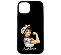 Carcasa para iPhone 15 Plus Strong South Korean Girl Woman Girlfriend South Korea Flag