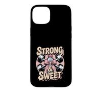 Carcasa para iPhone 15 Plus Strong & Sweet Gym Girl Fitness Entrenamiento Motivación