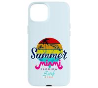 Carcasa para iPhone 15 Plus Summer Miami Beach Sunset tee Shirts, I Love Miami, Miami