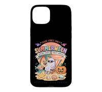 Carcasa para iPhone 15 Plus Summerween Ghost Chilling Beach Calabaza
