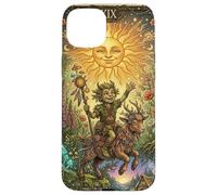 Carcasa para iPhone 15 Plus Sun Tarot Card Fantasy Imp and Goat
