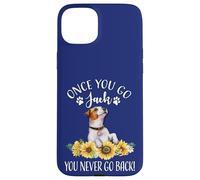 Carcasa para iPhone 15 Plus Sunflowers JRT Dog Lover Once You Go Jack Never Back