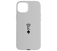 Carcasa para iPhone 15 Plus Tarjeta con Imagen de Rey de Picas con Corona