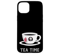Carcasa para iPhone 15 Plus Tea Time Queen Elizabeth II UK Memoriam 1926-2022 - Copa de té