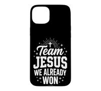 Carcasa para iPhone 15 Plus Team Jesus We Already Won Miembro De La Iglesia