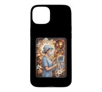 Carcasa para iPhone 15 Plus Técnico de diálisis Coqueta Católica Sagrada Vintage Kitsch