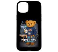 Carcasa para iPhone 15 Plus Teddy Bear Happy Coding, Just a Boy Who Loves Coding