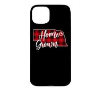 Carcasa para iPhone 15 Plus Tela Escocesa roja cultivada en casa de Nebraska Buffalo NE State Love