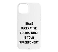 Carcasa para iPhone 15 Plus Tengo Colitis ulcerosa. ¿Cuál es tu Superpoder? Regalo de EII