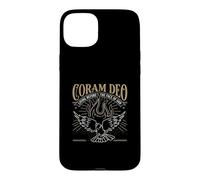 Carcasa para iPhone 15 Plus Teología reformada Coram Deo Christian Fire Dove Faith Design