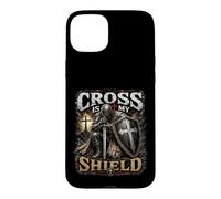 Carcasa para iPhone 15 Plus The Cross Is My Shield Christian Warrior Design Armor of God