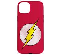 Carcasa para iPhone 15 Plus The Flash Logo Distressed White & Yellow