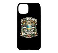 Carcasa para iPhone 15 Plus The Glass Always Half Full de vitrales y atrapasoles
