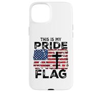 Carcasa para iPhone 15 Plus This Is My Pride Flag Jesus Cross USA American 4 of July