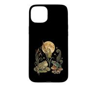 Carcasa para iPhone 15 Plus Three Frogs Moon Vintage Amphibian Cottagecore Art