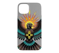 Carcasa para iPhone 15 Plus Thunderbird Nativo Americano Mitología Southwest Bird Zia