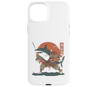 Carcasa para iPhone 15 Plus Tiburón Samurai Guerrero Katana Arte Japonés