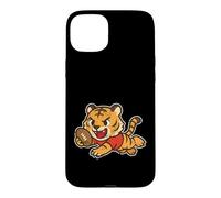 Carcasa para iPhone 15 Plus Tigre Rugby Buceo Dibujos Animados