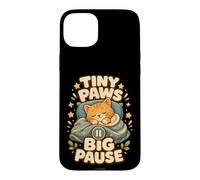 Carcasa para iPhone 15 Plus Tiny Paws Big Pause Gato Siesta Calma