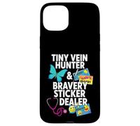 Carcasa para iPhone 15 Plus Tiny Vein Hunter Bravery Sticker Dealer Pediatric Nurse
