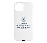 Carcasa para iPhone 15 Plus To Dream The Impossible Dream Windmill Estampado Azul Marino