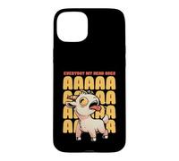 Carcasa para iPhone 15 Plus Todos los días mi Cabeza va AAAAAAHH Linda Cabra Gritando EduEly