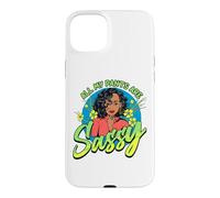 Carcasa para iPhone 15 Plus Todos mis Pantalones para Mujeres Negras Son atrevidos y Divertidos, Melanin Girl Magic