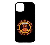 Carcasa para iPhone 15 Plus Todos se reúnen en Paz Instrumento de batería Djembe