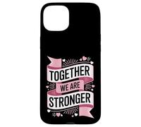 Carcasa para iPhone 15 Plus Together We Are Stronger Retro Banner Solidaridad Cita