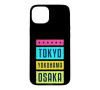 Carcasa para iPhone 15 Plus Tokyo Yokohama Osaka Japan Novelty Graphic Cool Designs