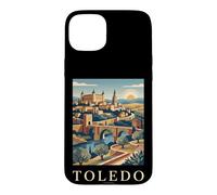 Carcasa para iPhone 15 Plus Toledo España Ciudad Histórica Puesta del Sol Arte Escéni