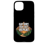 Carcasa para iPhone 15 Plus Trail Running Mountain Runner Eat Dirt Run Fast Repeat