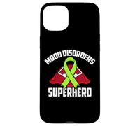 Carcasa para iPhone 15 Plus Trastornos del Estado de ánimo Superhero Warrior Fighter Cinta Verde Lima