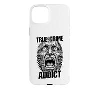 Carcasa para iPhone 15 Plus True Crime Adicto Huella Dactilar Grito Divertido Criminólogo