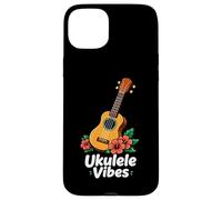 Carcasa para iPhone 15 Plus Ukelele Vibes Hibisco Cartoon Uke Art