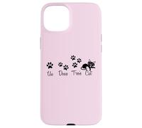 Carcasa para iPhone 15 Plus Un Deux Trois Cat Divertido Profesor Francés Diciendo Amante del Idioma