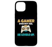 Carcasa para iPhone 15 Plus Un Gamer no envejece Sube de Nivel lujuria Gaming