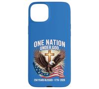 Carcasa para iPhone 15 Plus Una Nación Bajo Dios 250 Años Bendito Patriota Americano
