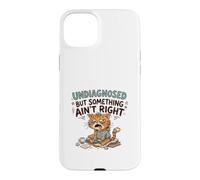 Carcasa para iPhone 15 Plus Undiagnosed But Something Ain't Right Grumpy Funny Cat