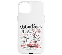 Carcasa para iPhone 15 Plus Valentines Is A Cat and A Bottle of Wine Cause I Love Them