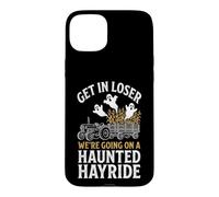 Carcasa para iPhone 15 Plus Vamos a Hacer un Paseo embrujado... Fantasma Espeluznante Halloween