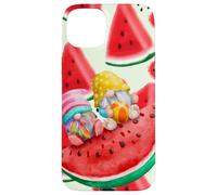 Carcasa para iPhone 15 Plus Verano con mis gnomos sandía Retro Playa Verano