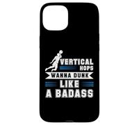 Carcasa para iPhone 15 Plus Vertical Hops Slam Dunk Wanna Dunk - Regalo de Baloncesto