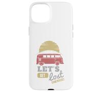 Carcasa para iPhone 15 Plus Viaje por Carretera Autobús Puesta del Sol Aventura Vamos a perderse en algún Lugar