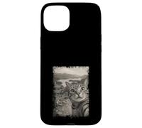 Carcasa para iPhone 15 Plus Viaje Vintage Divertido para Amantes de los Gatos en Lake District